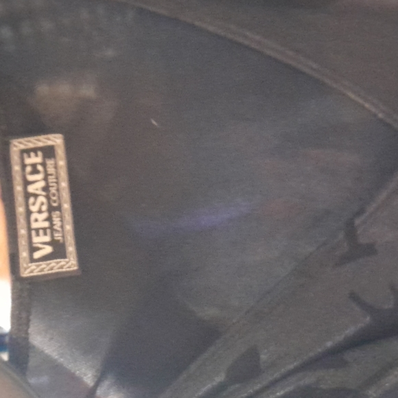 Versace Jeans Couture black metallic top fits like a medium - Picture 3 of 3